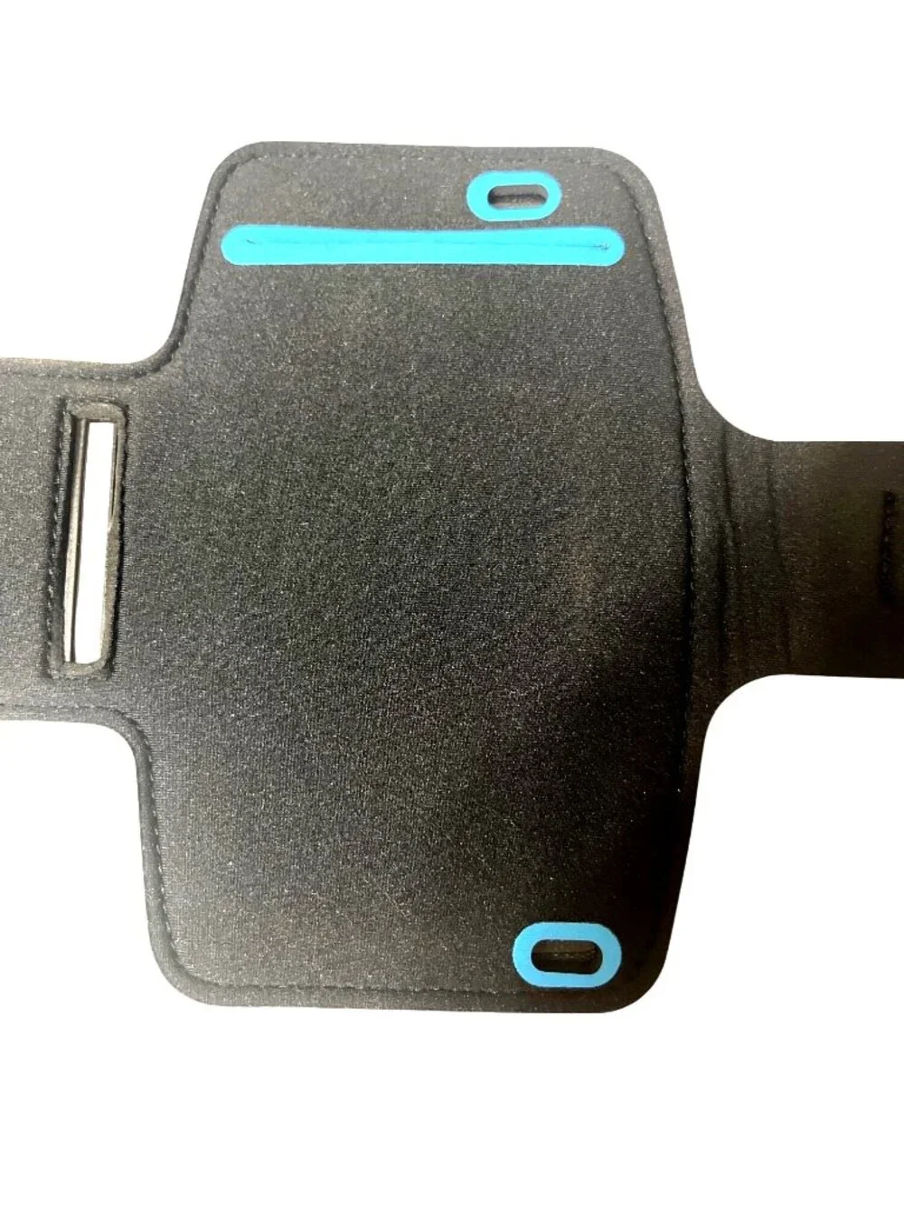 Adjustable Black & Blue Smartphone Armband Transparent Touch Screen Cover